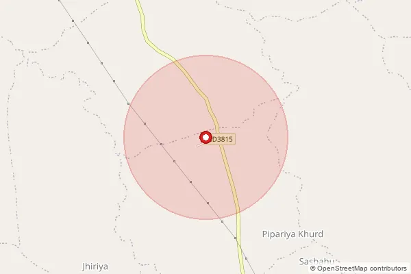 Map showing approximate area covered by Pincode 480886 — Lakhnadon S.O, Seoni