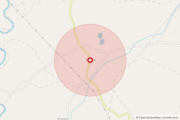 Map showing approximate area covered by Pincode 481226 — Hatta S.O (Balaghat), Balaghat