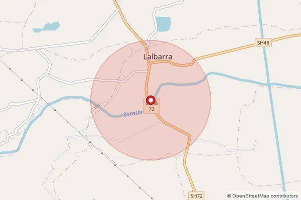 Map showing approximate area covered by Pincode 481441 — Lalbarra S.O, Balaghat