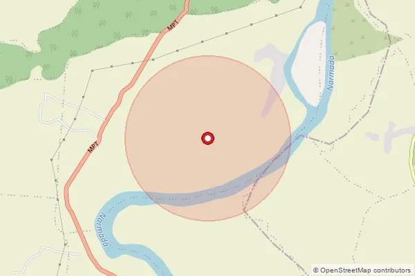 Map showing approximate area covered by Pincode 481662 — Devhar Bo, Mandla