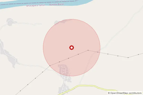 Map showing approximate area covered by Pincode 481663 — Singarpur B.O, Mandla