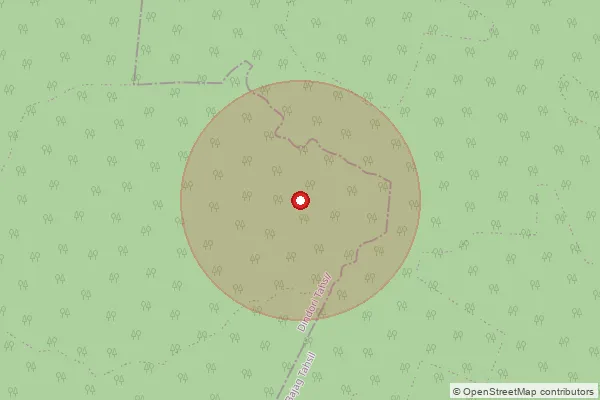Map showing approximate area covered by Pincode 481883 — Teliapani Ledara, Dindori