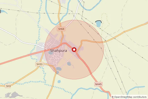 Map showing approximate area covered by Pincode 481990 — Manikpur B.O, Dindori