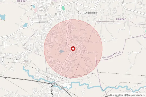 Map showing approximate area covered by Pincode 482008 — Bargi  Ipc B.O, Jabalpur