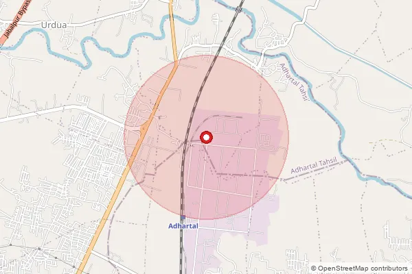 Map showing approximate area covered by Pincode 482010 — Richhai S.O, Jabalpur