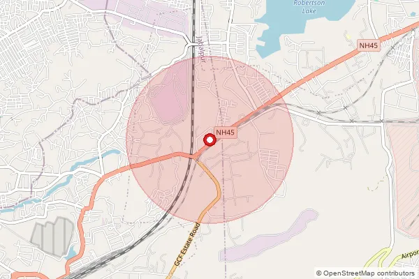 Map showing approximate area covered by Pincode 482011 — Gokulpur S.O, Jabalpur