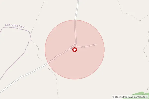 Map showing approximate area covered by Pincode 483113 — Kymori B.O, Jabalpur
