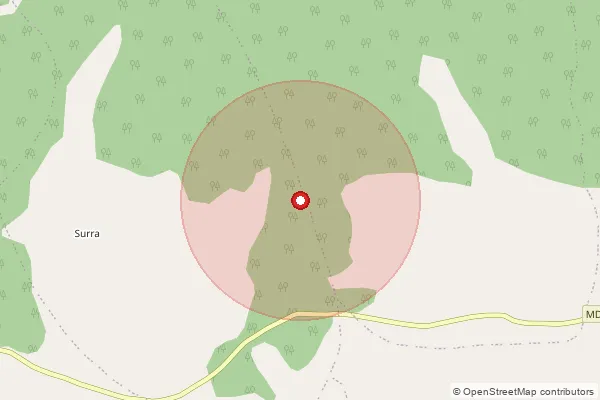 Map showing approximate area covered by Pincode 483880 — Kharkhari B.O, Katni