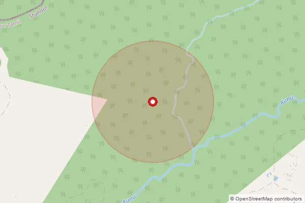 Map showing approximate area covered by Pincode 484113 — Cholna B.O, Anuppur