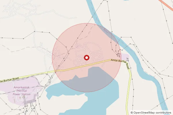 Map showing approximate area covered by Pincode 484220 — Chachai S.O, Anuppur