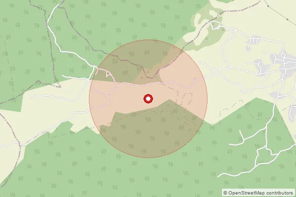 Map showing approximate area covered by Pincode 484660 — Bilaspur B.O, Umaria