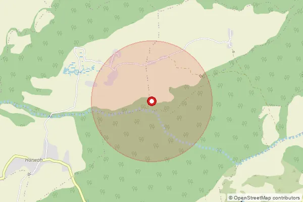 Map showing approximate area covered by Pincode 484661 — Baderi B.O, Umaria