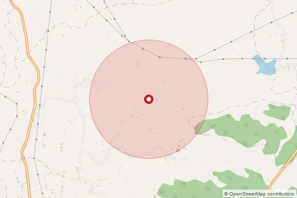 Map showing approximate area covered by Pincode 484774 — Baraundha B.O, Shahdol