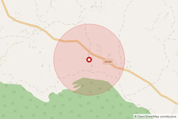 Map showing approximate area covered by Pincode 484887 — Amgawan B.O, Anuppur