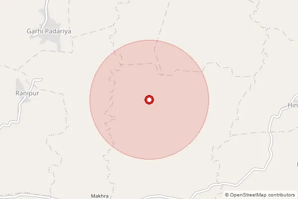 Map showing approximate area covered by Pincode 485771 — Ichaul B.O, Satna