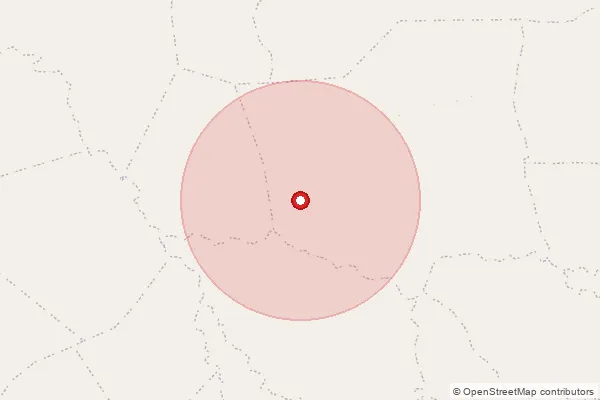 Map showing approximate area covered by Pincode 486333 — Padar B.O, Rewa