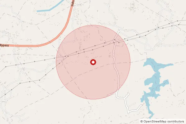 Map showing approximate area covered by Pincode 486661 — Sidhi H.O, Sidhi