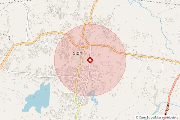 Map showing approximate area covered by Pincode 486670 — Sihawal S.O, Sidhi