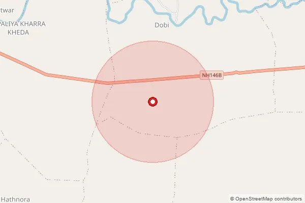 Map showing approximate area covered by Pincode 487334 — Dobhi S.O (M.P Circle), Narsinghpur