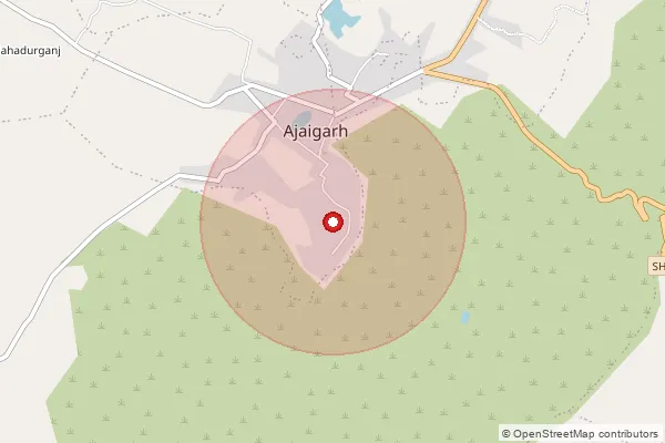 Map showing approximate area covered by Pincode 488220 — Baramajhguwan B.O, Panna