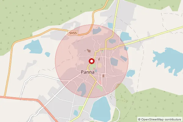 Map showing approximate area covered by Pincode 488441 — Maheba B.O, Panna