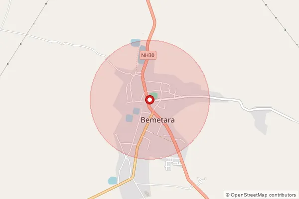 Map showing approximate area covered by Pincode 490001 — Bhilai 1 So, Durg