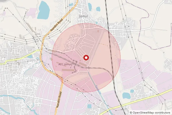 Map showing approximate area covered by Pincode 490011 — New Khursipar Bhilai So, Durg