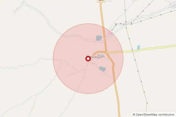 Map showing approximate area covered by Pincode 490022 — S A F Lines Bhilai So, Durg