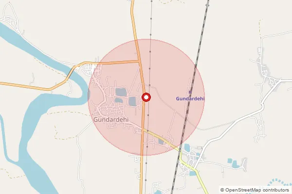 Map showing approximate area covered by Pincode 490026 — I E Bhilai So, Durg