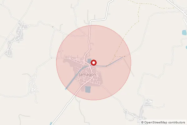 Map showing approximate area covered by Pincode 490042 — Oteband Bo, Durg