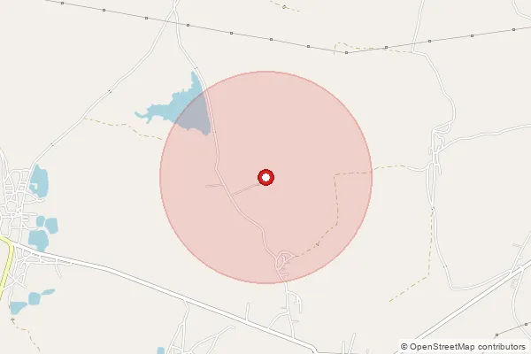 Map showing approximate area covered by Pincode 491221 — Marra Bo, Durg