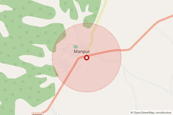 Map showing approximate area covered by Pincode 491229 — Bharritola Bo, Rajnandgaon