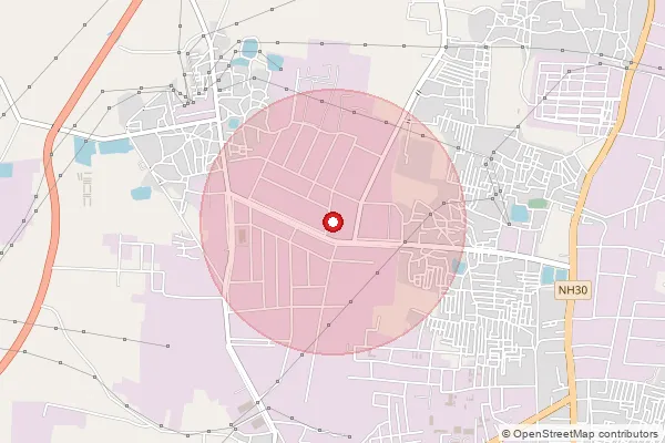 Map showing approximate area covered by Pincode 492003 — Urla So, Raipur