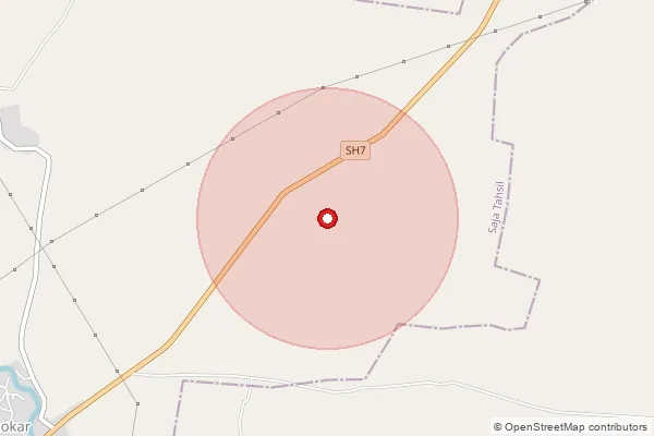 Map showing approximate area covered by Pincode 492018 — Rakhi B.O, Raipur