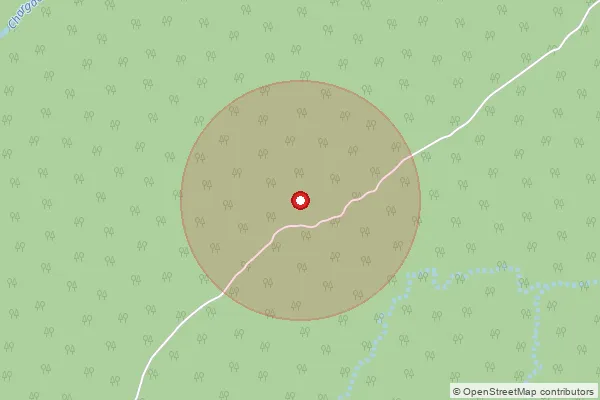 Map showing approximate area covered by Pincode 492109 — Atarmara Bo, Gariyaband