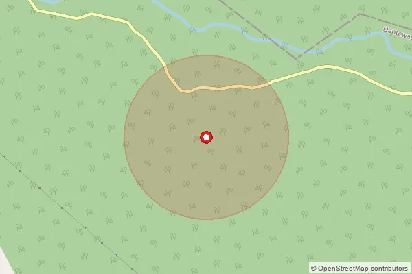 Map showing approximate area covered by Pincode 494010 — Badedharaur B.O, Raipur