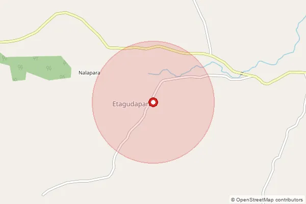 Map showing approximate area covered by Pincode 494223 — Baghmohlai B.O, Raipur