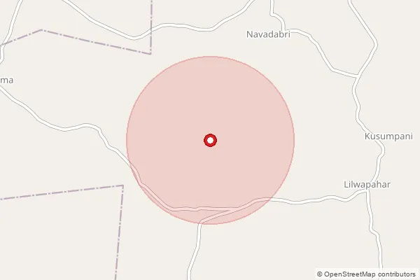 Map showing approximate area covered by Pincode 494332 — Shriguhan B.O, Raipur