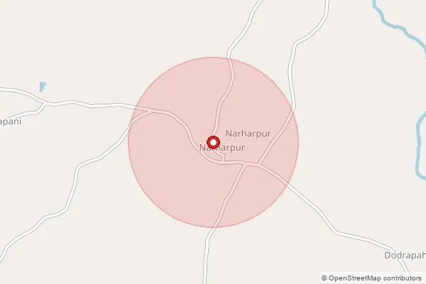 Map showing approximate area covered by Pincode 494333 — Badal B.O, Raipur