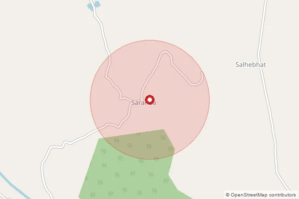 Map showing approximate area covered by Pincode 494335 — Dudhawa B.O, Raipur