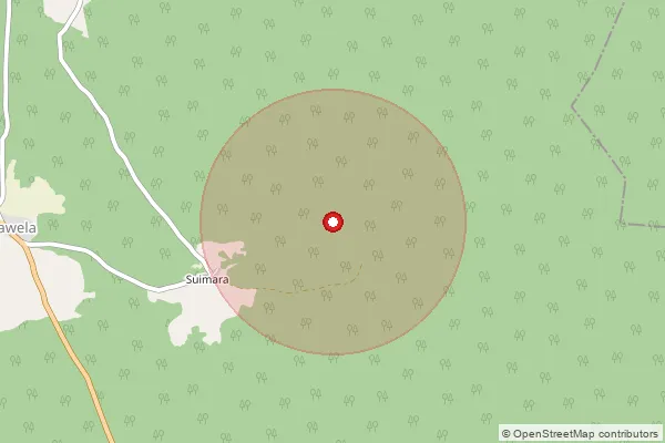 Map showing approximate area covered by Pincode 494665 — Amodi B.O, Kanker