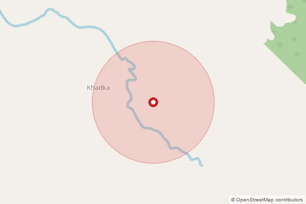 Map showing approximate area covered by Pincode 494669 — Gudum Bo, Kanker