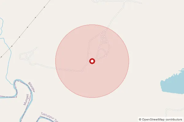 Map showing approximate area covered by Pincode 495003 — Sakri, Bilaspur