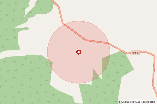 Map showing approximate area covered by Pincode 495117 — Keonchi Bo, Gaurella Pendra Marwahi