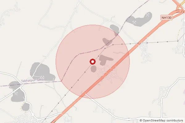 Map showing approximate area covered by Pincode 495222 — Hirri Mines So, Bilaspur