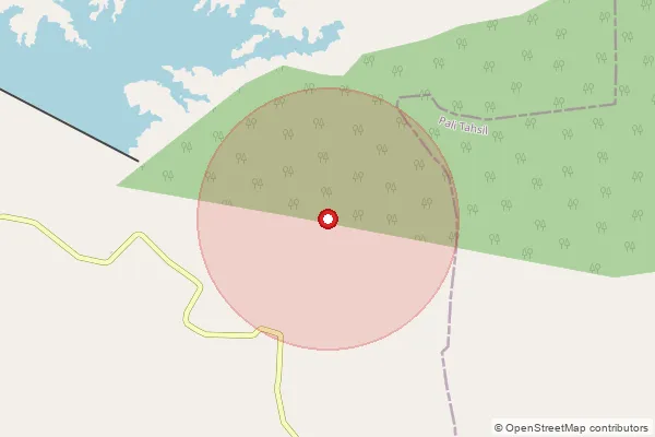 Map showing approximate area covered by Pincode 495442 — Garwat Bo, Bilaspur