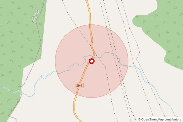 Map showing approximate area covered by Pincode 495445 — Binjhra Bo, Korba