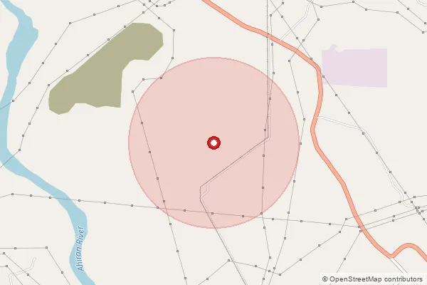 Map showing approximate area covered by Pincode 495449 — Batra Bo, Korba