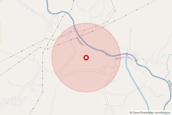 Map showing approximate area covered by Pincode 495551 — Deogaon Bo, Bilaspur
