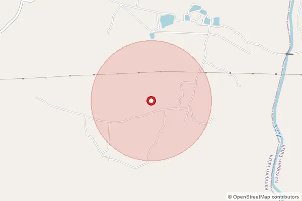 Map showing approximate area covered by Pincode 495556 — Dhardei Bo, Janjgir-Champa